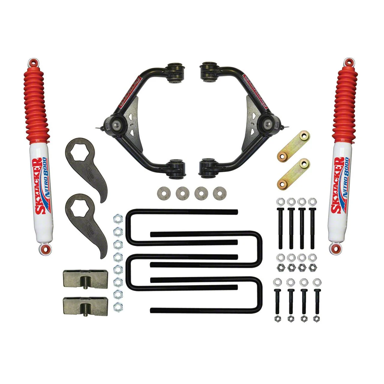 SkyJacker 3 to 3.50-Inch Upper Control Arm Suspension Lift Kit with Nitro Shocks (11-19 Sierra 2500 HD SRW w/o Factory Overload Springs, Excluding Denali)