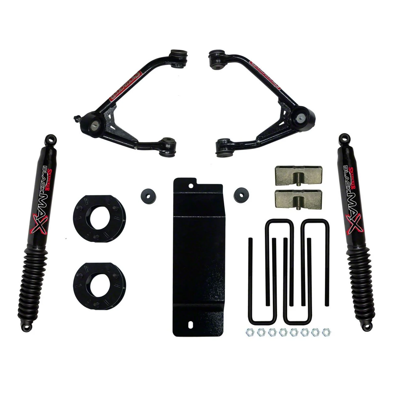 SkyJacker 3.50 to 4-Inch Upper Control Arm Suspension Lift Kit with Black MAX Shocks (07-13 4WD Silverado 1500)