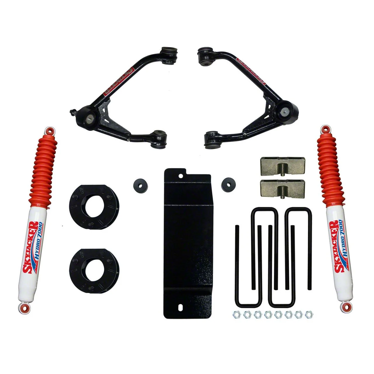 SkyJacker 3.50 to 4-Inch Upper Control Arm Suspension Lift Kit with Hydro Shocks (07-13 4WD Silverado 1500)