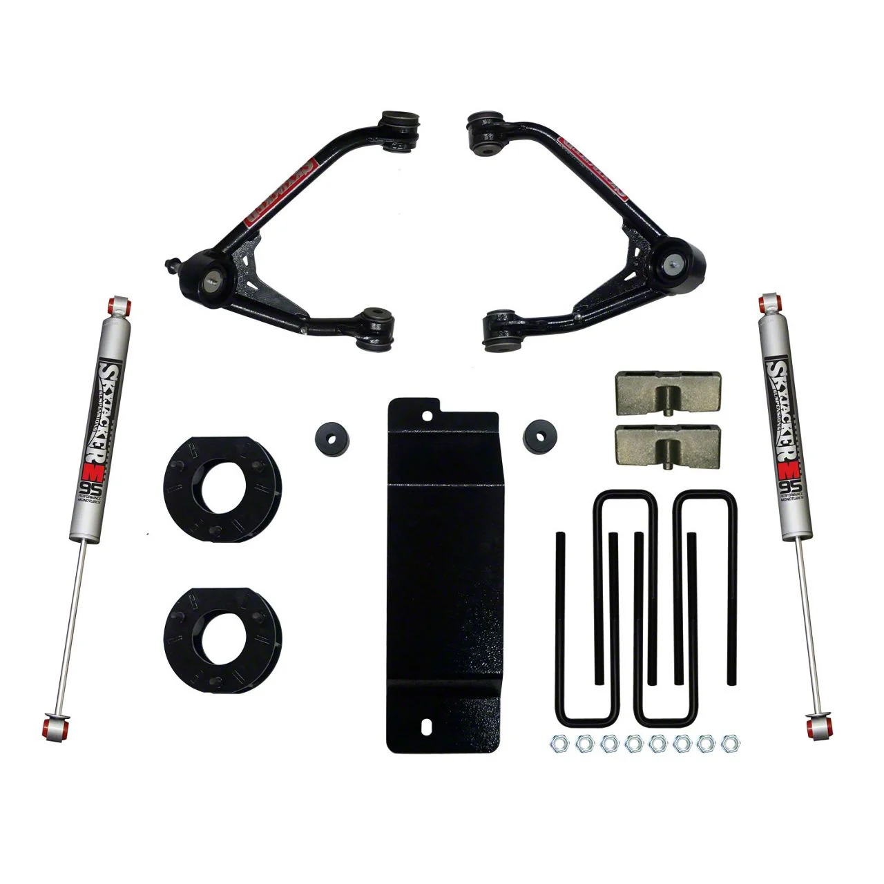 SkyJacker 3.50 to 4-Inch Upper Control Arm Suspension Lift Kit with M95 Performance Shocks (07-13 4WD Silverado 1500)