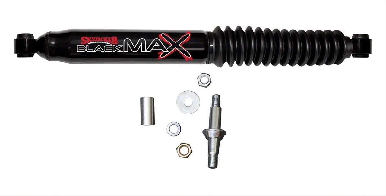 SkyJacker Black MAX Replacement Steering Stabilizer Cylinder (07-18 4WD Silverado 2500 HD)