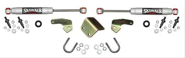 SkyJacker Silver 9000 Dual Steering Stabilizer Kit for 4+ Inch Lift (11-19 4WD Silverado 2500 HD)