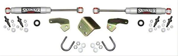 SkyJacker Silver 9000 Dual Steering Stabilizer Kit for 4+ Inch Lift (11-19 4WD Silverado 3500 HD)