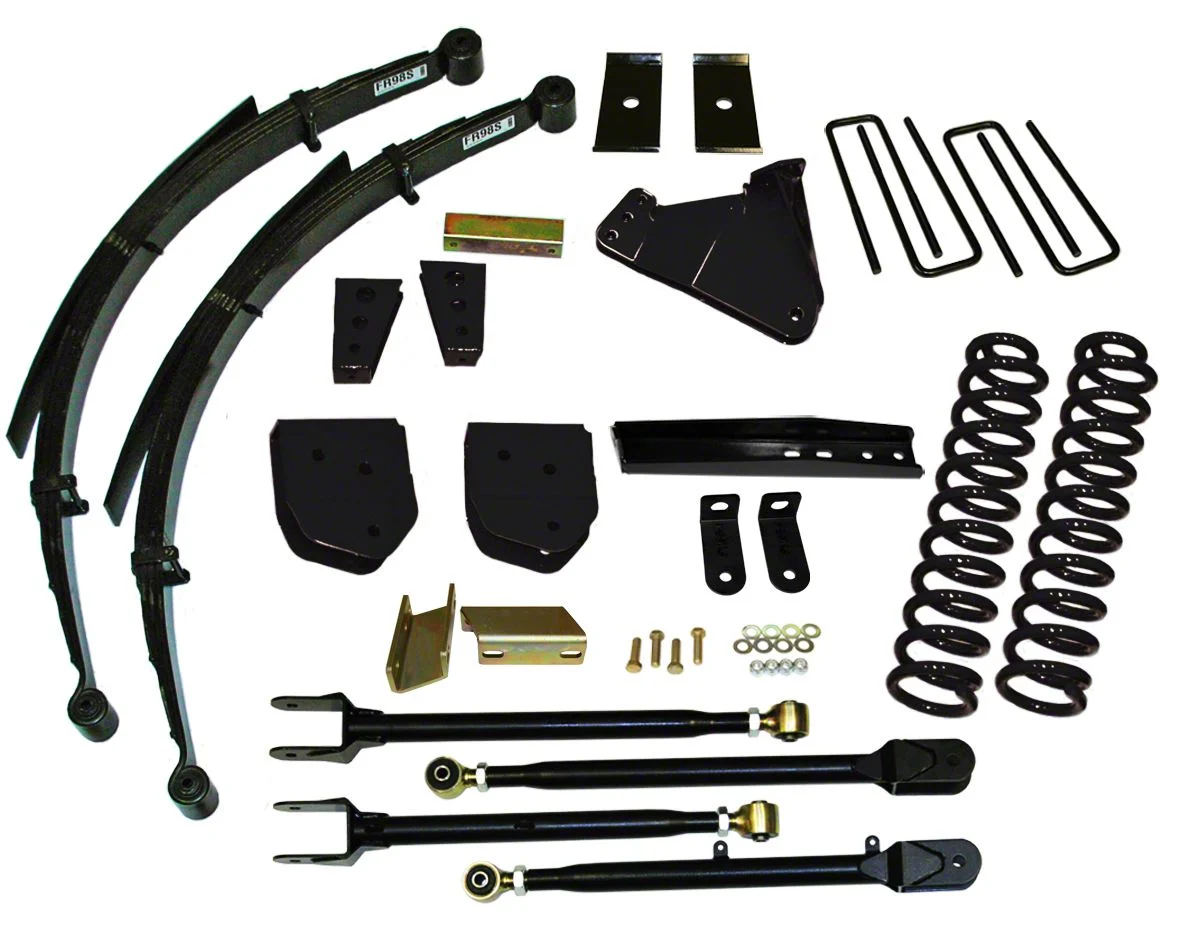 SkyJacker 4-Inch 4-Link Suspension Lift Kit with Rear Leaf Springs and Hydro Shocks (11-16 4WD 6.2L F-250 Super Duty)