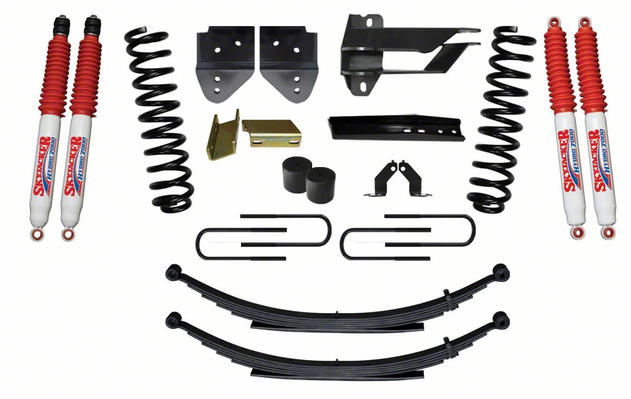 SkyJacker 4-Inch Suspension Lift Kit with Rear Leaf Springs and Hydro Shocks (17-22 4WD 6.7L Powerstroke F-250 Super Duty)