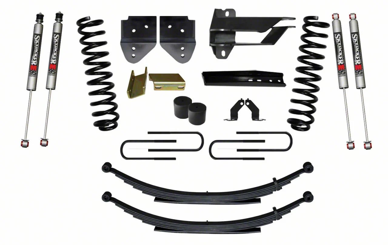 SkyJacker 4-Inch Suspension Lift Kit with Rear Leaf Springs and M95 Performance Shocks (17-22 4WD 6.2L F-250 Super Duty)