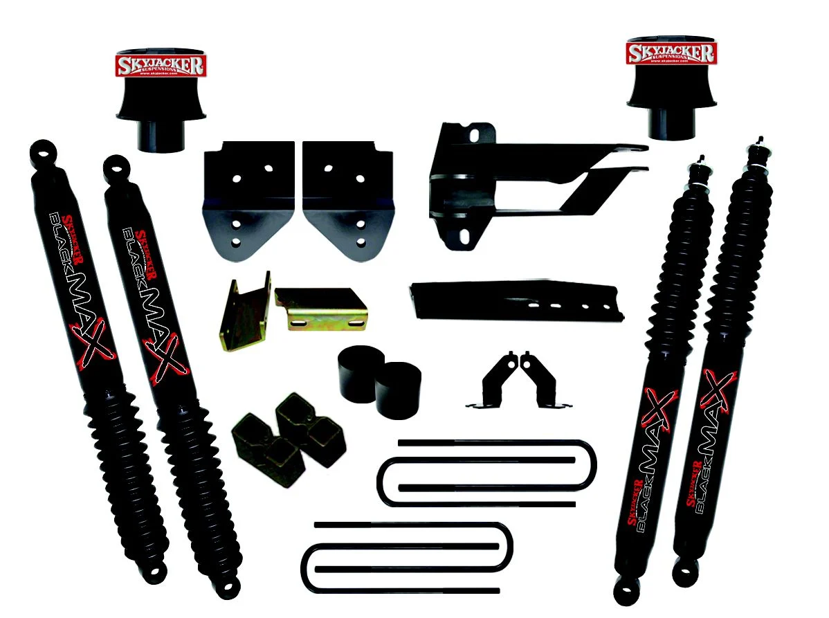 SkyJacker 4-Inch Front Spacer Lift Kit with Black MAX Shocks (17-22 4WD F-250 Super Duty)