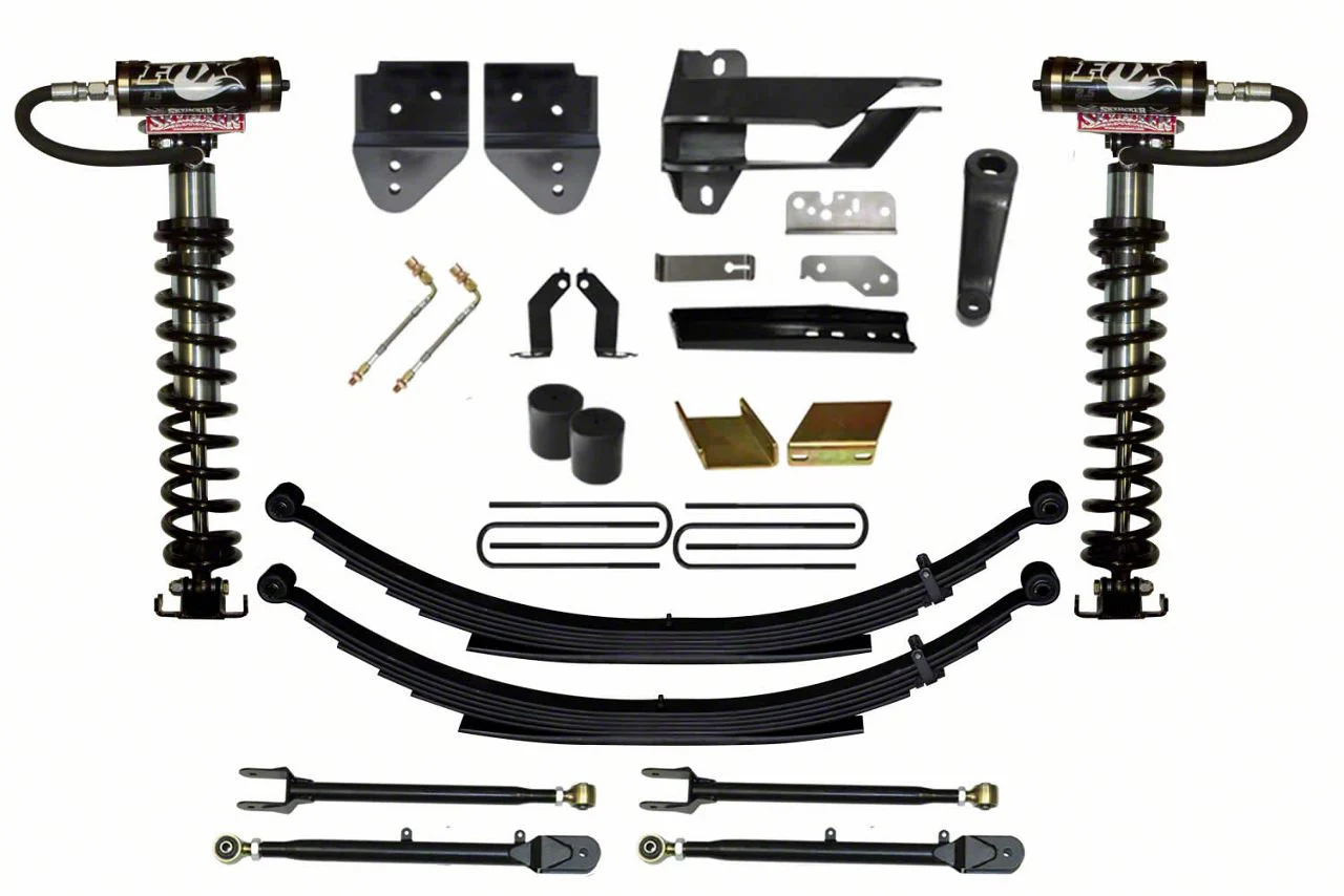 SkyJacker 6-Inch Coil-Over Kit with 4-Link Conversion and Rear Leaf Springs (17-22 4WD F-250 Super Duty)
