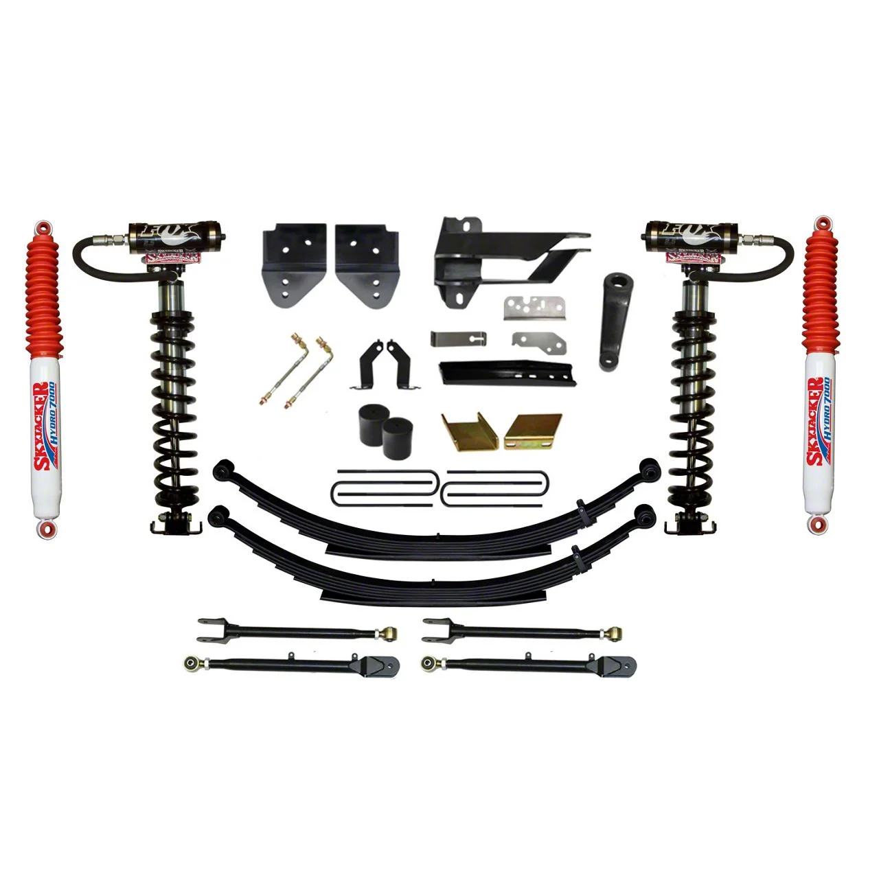 SkyJacker 6-Inch Coil-Over Kit with 4-Link Conversion, Rear Leaf Springs and Hydro Shocks (17-22 4WD F-250 Super Duty)