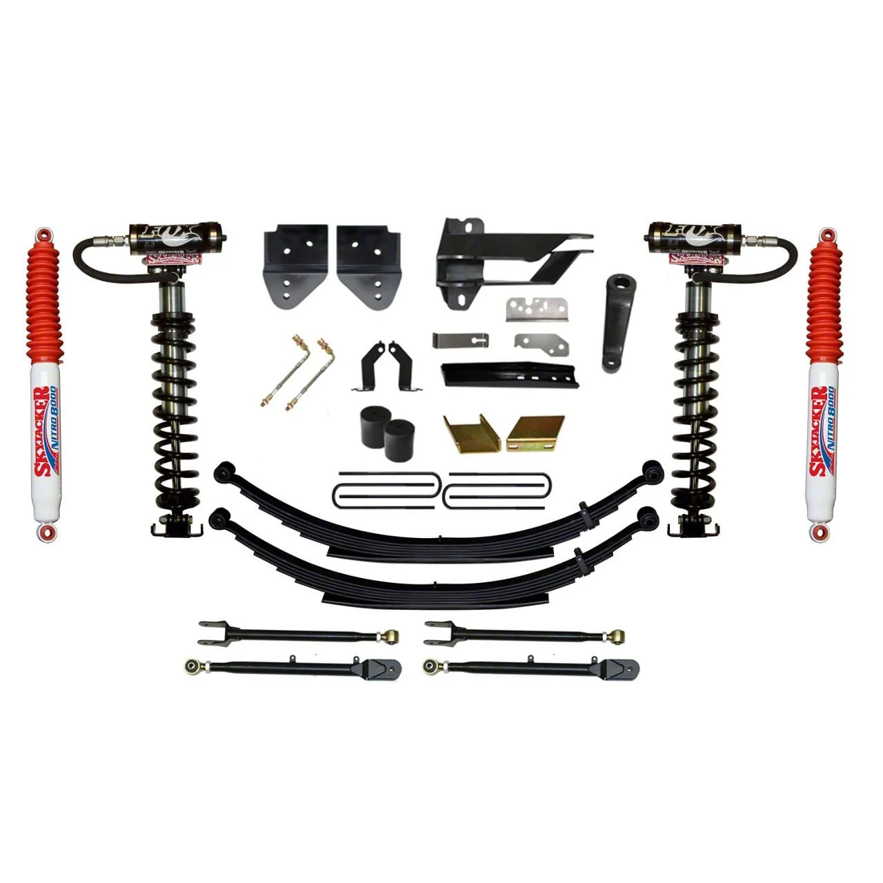 SkyJacker 6-Inch Coil-Over Kit with 4-Link Conversion, Rear Leaf Springs and Nitro Shocks (17-22 4WD F-250 Super Duty)