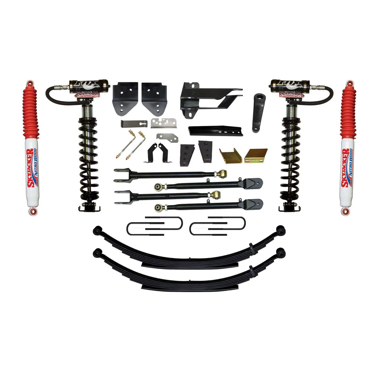 SkyJacker 8.50-Inch Coil-Over Kit with 4-Link Conversion, Leaf Springs and Nitro Shocks (17-22 4WD F-250 Super Duty)