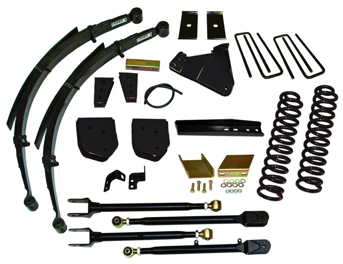 SkyJacker 8.50-Inch 4-Link Suspension Lift Kit with Rear Leaf Springs and Hydro Shocks (11-16 4WD 6.7L Powerstroke F-250 Super Duty)