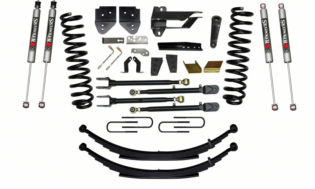 SkyJacker 8.50-Inch 4-Link Suspension Lift Kit with Rear Leaf Springs and M95 Performance Shocks (17-22 4WD 6.2L F-250 Super Duty)