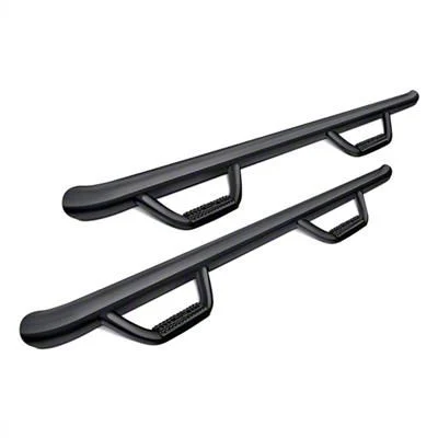 Smittybilt 3-Inch Round Wheel-to-Wheel Nerf Side Step Bars; Black (17-24 F-250 Super Duty SuperCrew w/ 6-3/4-Foot Bed)