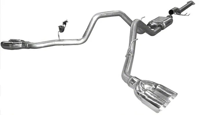 Mach X Dual Exhaust System with Resonator; Side Exit (11-14 5.0L F-150)