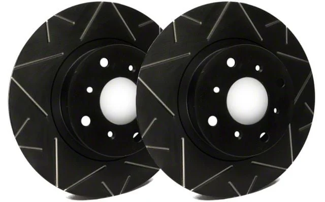 SP Performance Peak Series Slotted 5-Lug Rotors with Black ZRC Coating; Front Pair (02-18 RAM 1500, Excluding SRT-10 & Mega Cab)