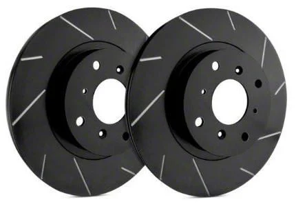 SP Performance Slotted 5-Lug Rotors with Black ZRC Coating; Front Pair (02-18 RAM 1500, Excluding SRT-10 & Mega Cab)