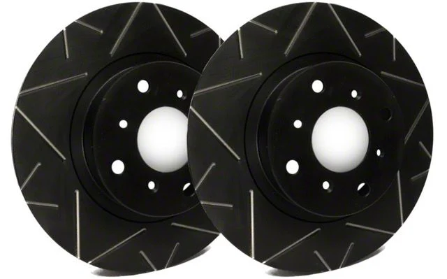 SP Performance Peak Series Slotted 8-Lug Rotors with Black Zinc Plating; Front Pair (09-18 RAM 2500)