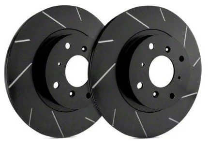 SP Performance Slotted 6-Lug Rotors with Black Zinc Plating; Rear Pair (07-18 Sierra 1500)