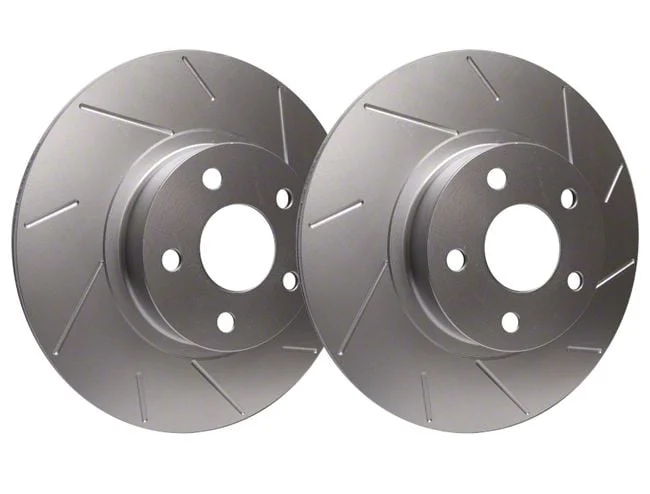 SP Performance Slotted 6-Lug Rotors with Silver Zinc Plating; Rear Pair (19-26 Silverado 1500)