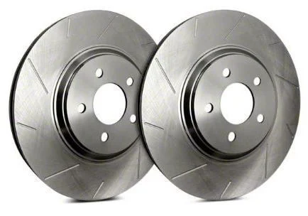 SP Performance Slotted Rotors with Silver Zinc Plating; Front Pair (09-20 F-150)