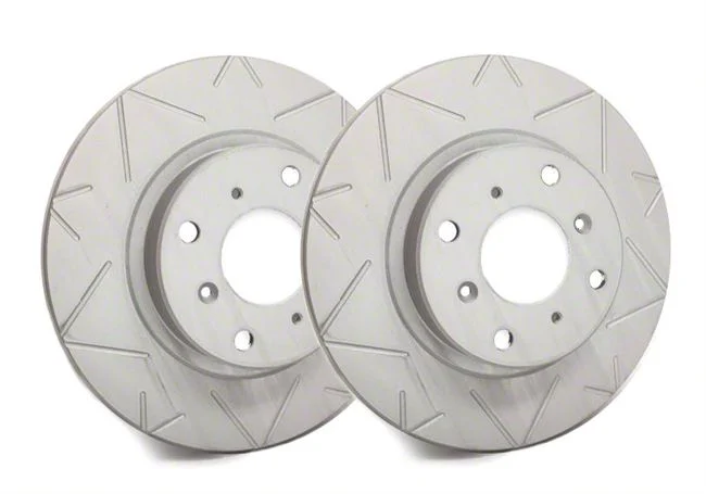 SP Performance Peak Series Slotted 8-Lug Rotors with Gray ZRC Coating; Rear Pair (13-22 F-250 Super Duty)