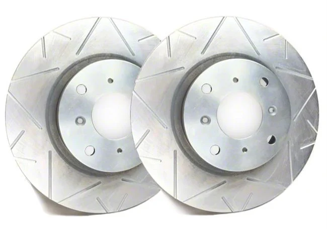 SP Performance Peak Series Slotted 8-Lug Rotors with Silver ZRC Coating; Rear Pair (13-22 F-250 Super Duty)