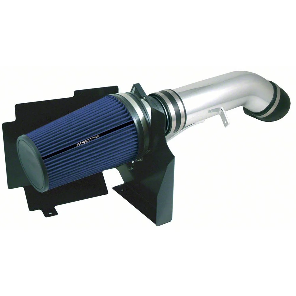 Spectre Performance Cold Air Intake with Blue Filter; Polished (04-06 6.0L Silverado 1500)