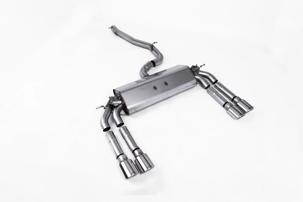 Milltek Non-Resonated Cat-Back Exhaust System w/ Quad Oval Trims Audi S3 Saloon & Cabrio 2013-2020