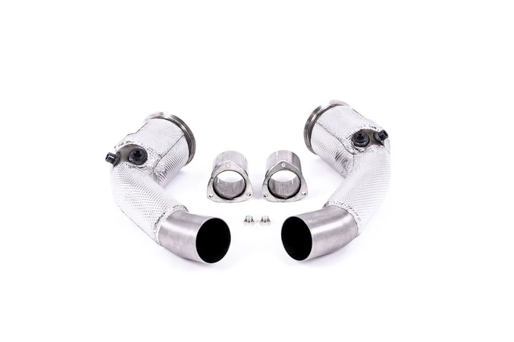 Milltek Large Bore Downpipes w/ High-Flow Sports Catalyst (For OE Cat-Back) Audi RS7 C8 (Non OPF/GPF) 2019+