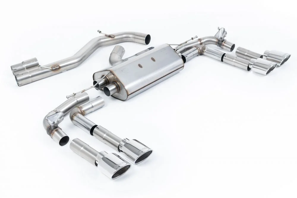 Milltek Road+ Cat-Back Exhaust System w/ Oval Tips Audi S3 Saloon/Sedan 2022+