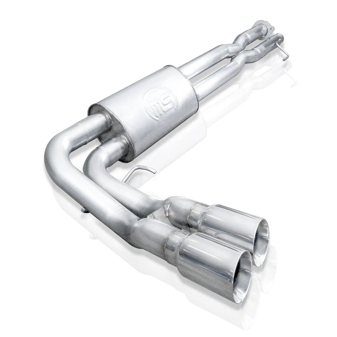 Stainless Works Lightning Style Dual Exhaust System; Middle Side Exit (17-22 6.2L F-350 Super Duty)