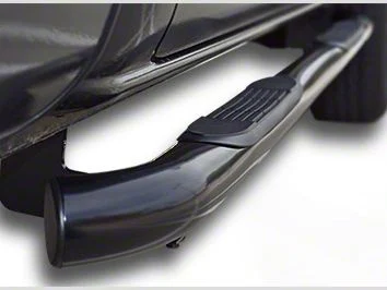 4-Inch Blackout Series Side Step Bars; Rocker Mount (14-18 Sierra 1500 Double Cab, Crew Cab)