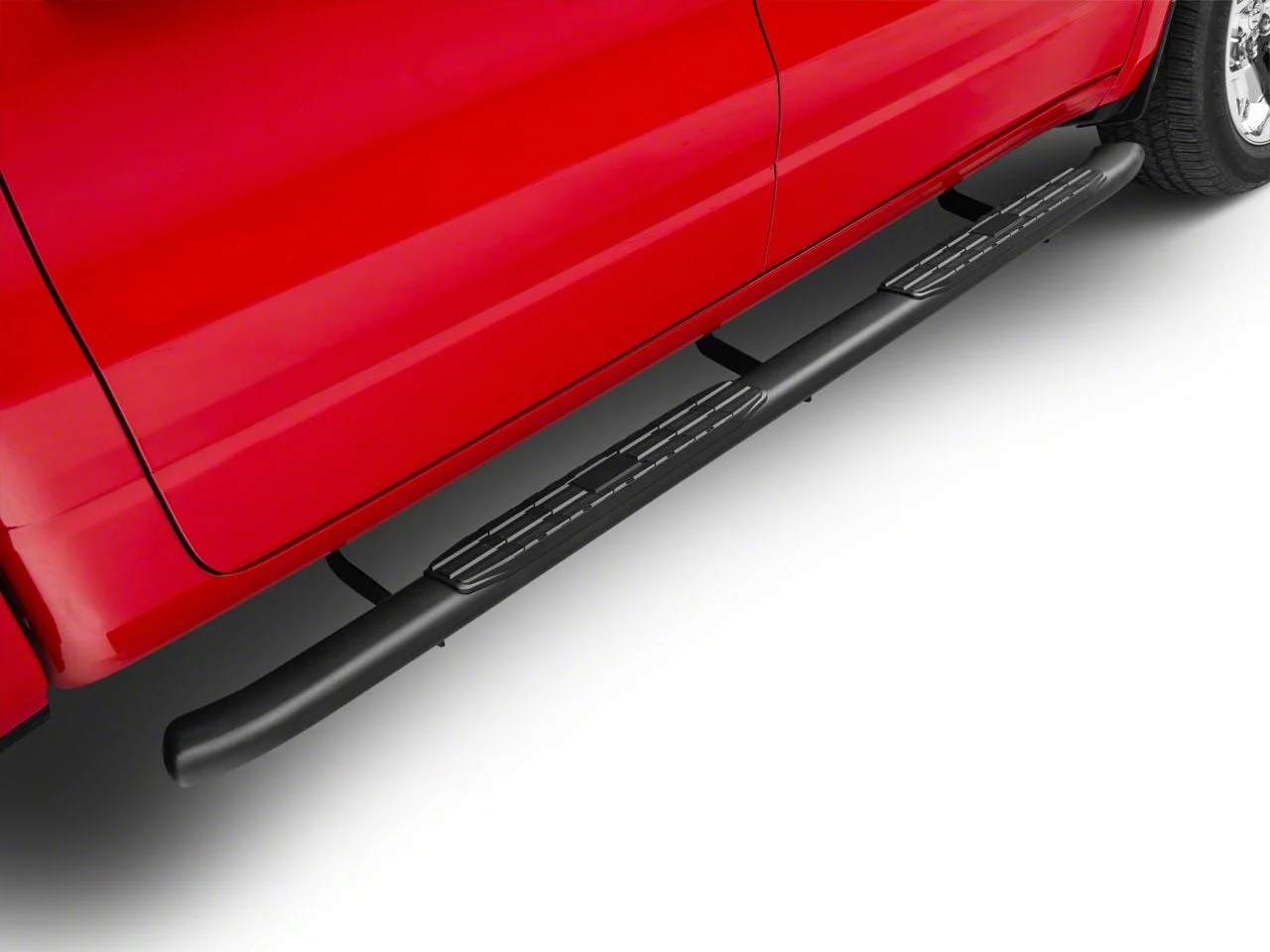 4X Series 4-Inch Oval Side Step Bars; Matte Black (19-26 RAM 1500 Crew Cab)