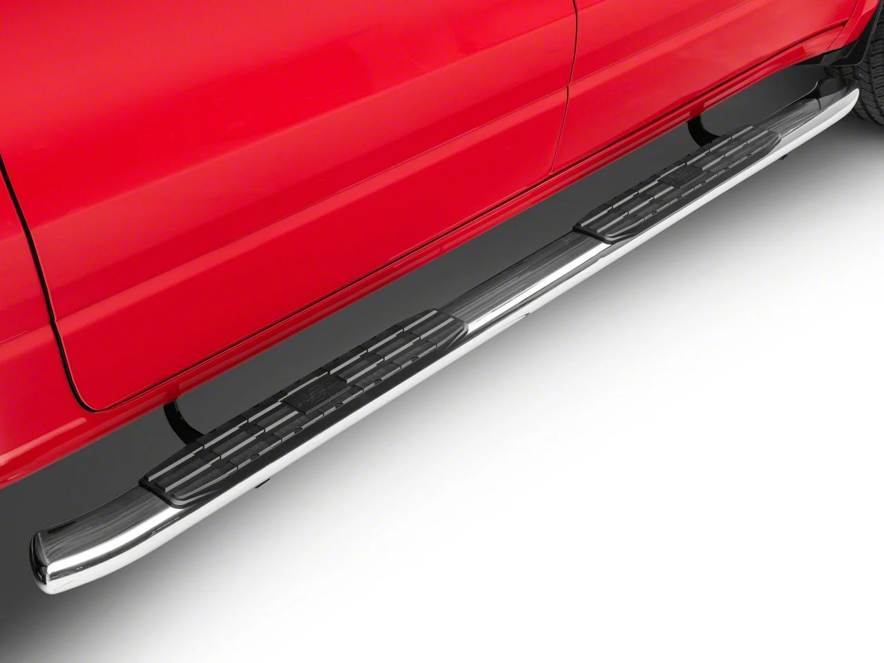 4X Series 4-Inch Oval Side Step Bars; Stainless Steel (19-26 RAM 1500 Crew Cab)