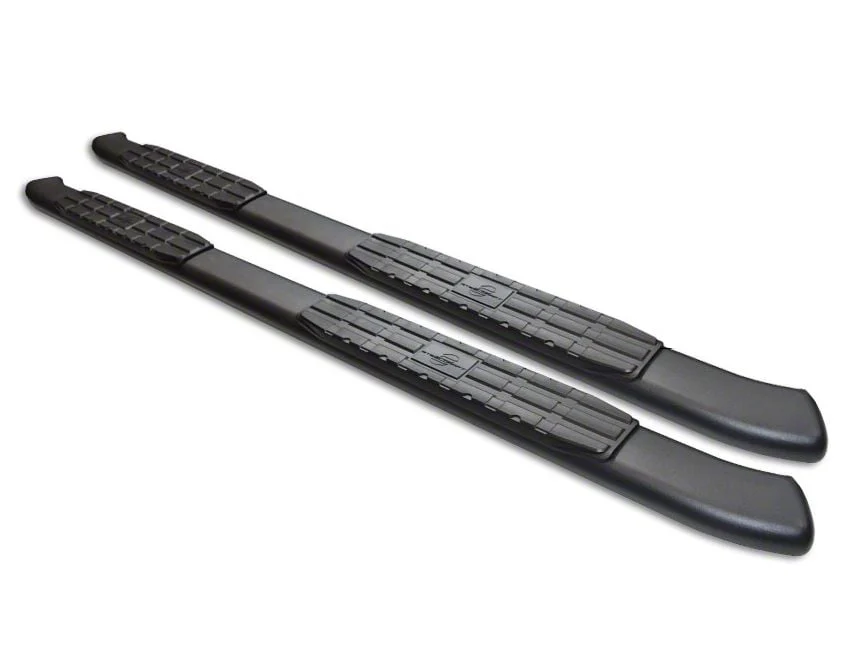 4X Series 4-Inch Oval Side Step Bars; Rocker Mount; All Stainless Steel (07-13 Sierra 1500 Extended Cab, Crew Cab)