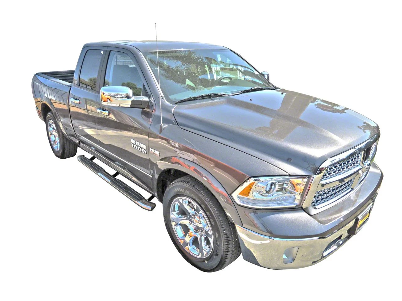 4X Series 4-Inch Oval Side Step Bars; T304 Stainless Steel (09-18 RAM 1500 Quad Cab, Crew Cab)