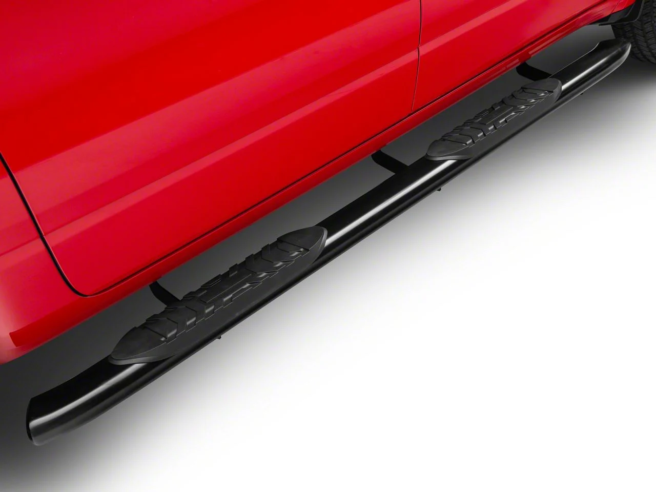 5-Inch Premium Oval Side Step Bars; Semi-Gloss Black (19-26 RAM 1500 Crew Cab)