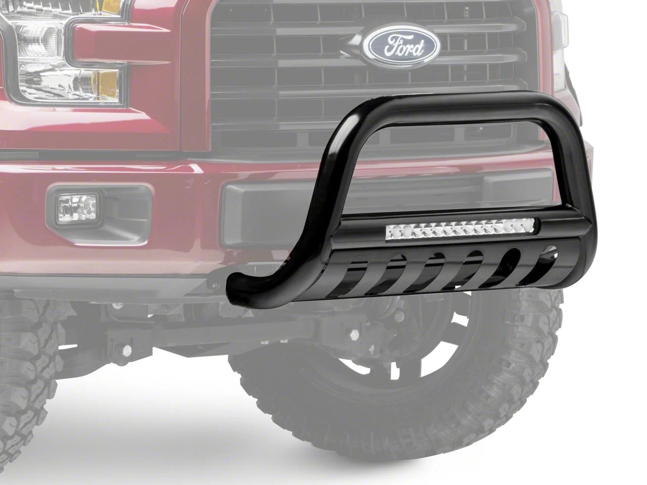 Bull Bar with 20-Inch LED Light Bar; Semi-Gloss Black (04-26 F-150, Excluding Raptor)