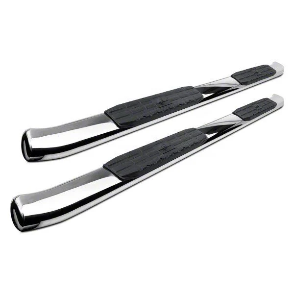 4X Series 4-Inch Oval Side Step Bars; All Stainless Steel (17-26 F-350 Super Duty SuperCrew)