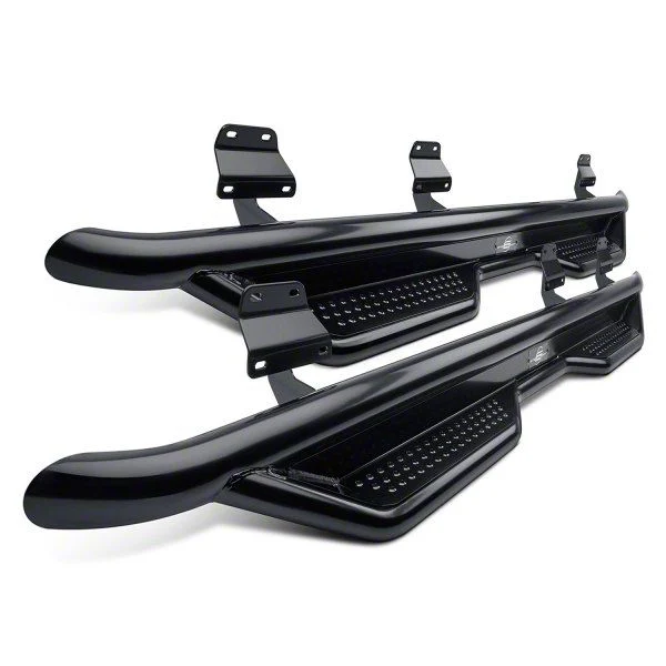 HD Side Step Bars; Textured Black (17-26 F-350 Super Duty SuperCrew)