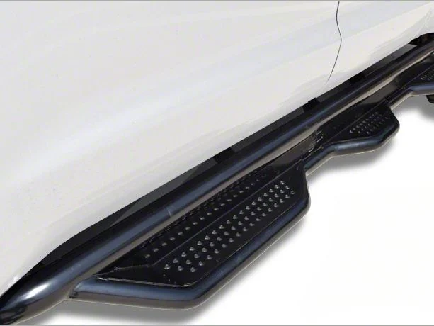 Heavy Duty Wheel-to-Wheel Side Step Bars; Semi-Gloss Black (07-13 Sierra 1500 Extended Cab w/ 6.50-Foot Standard Box)