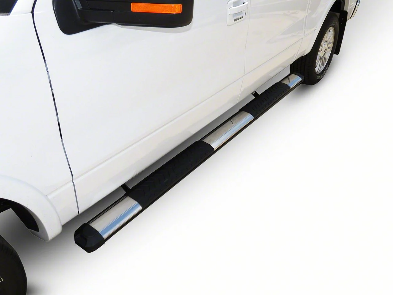STX400 Running Boards; Rocker Mount; Black (07-13 Sierra 1500 Crew Cab)