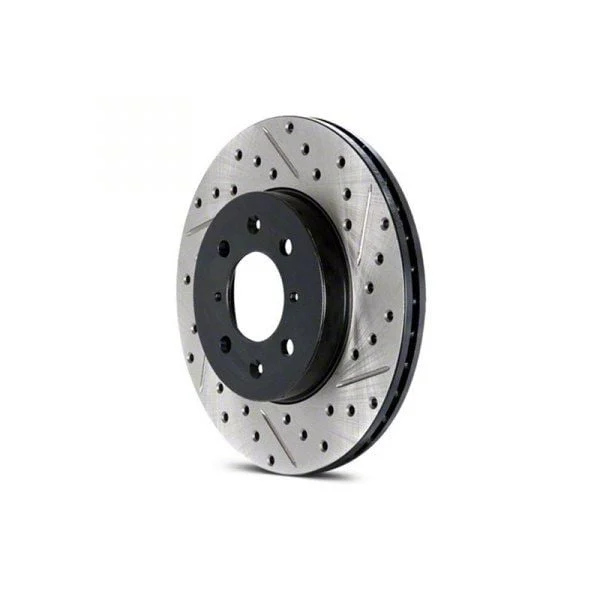 StopTech Sport Drilled and Slotted 6-Lug Rotor; Rear Driver Side (18-20 F-150 w/ Electric Parking Brake)
