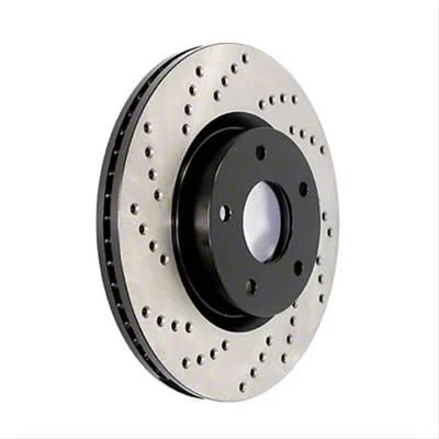 StopTech Sport Cross-Drilled 8-Lug Rotor; Rear Passenger Side (07-10 Silverado 3500 HD SRW)