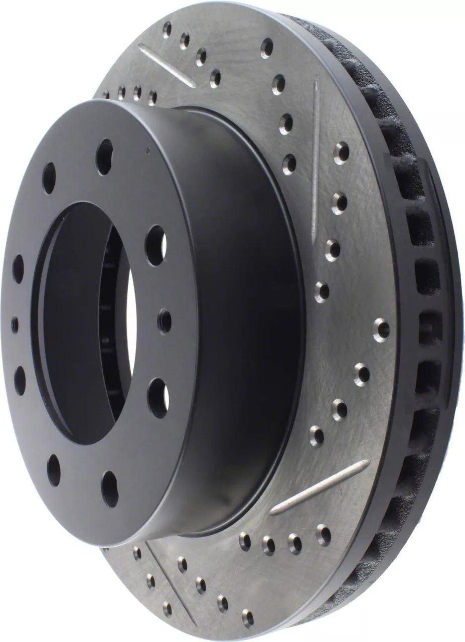 StopTech Sport Drilled and Slotted 8-Lug Rotor; Front Driver Side (07-10 Silverado 3500 HD)