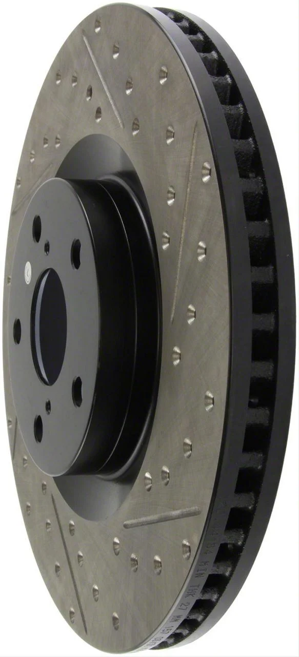 StopTech Sport Drilled and Slotted 8-Lug Rotor; Rear Driver Side (11-19 Silverado 3500 HD SRW)