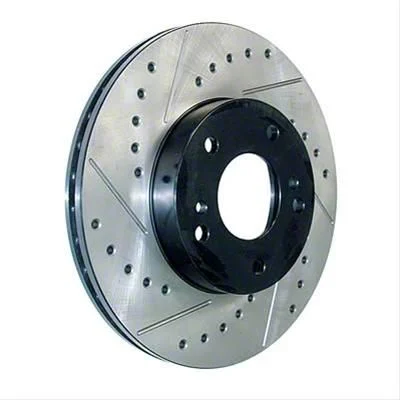 StopTech Sport Drilled and Slotted 8-Lug Rotor; Rear Passenger Side (07-10 Silverado 3500 HD SRW)