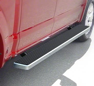 5-Inch iStep Running Boards; Hairline Silver (17-26 F-250 Super Duty SuperCrew)