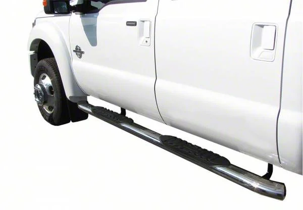 5-Inch Premium Oval Side Step Bars; Stainless Steel (11-16 F-250 Super Duty SuperCrew)